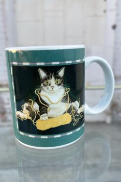 90s Kitty and Yarn Mug