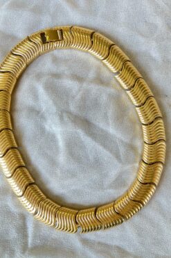 SOLD Vintage Givenchy Gold Tone Chunky Collar Necklace