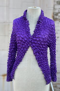 00s Purple Popcorn Cardigan – One Size