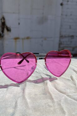 Pink Clear Heart Sunnies