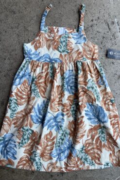 Vintage Kids Reyn Spooner Palm Leaves Dress