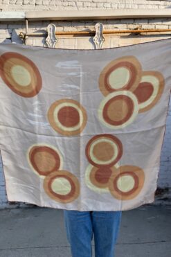 Vintage Tangerine Circles Scarf