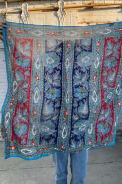 Vintage Honey Paisley Print  Silk Scarf