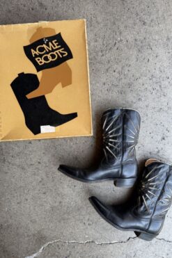 Vintage 1950s Acme Starburst Inlay Boots - 9.5