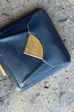 Vintage 40s Lin Bren Navy Compact with Coin Purse