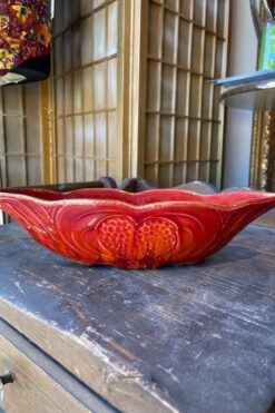 Vintage Red Cal Orics USA 739  Pottery Dish - Local Pick-up Only