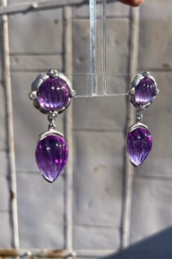 90s Lavender Dangle Earrings