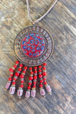 Vintage Monarch Red Millefiori Necklace