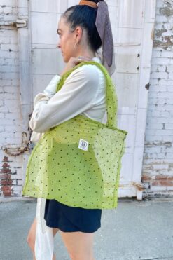Hotbox Sheer Olive Green Tote Bag