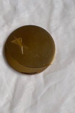 Vintage Dorothy Gray Gold Tone Moon and Star Compact