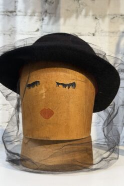 60s Adolfo II Wool and Mesh Fedora