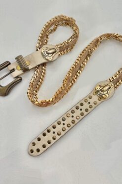 SOLD Vintage 80s Gold Metal Western Belt - M/L