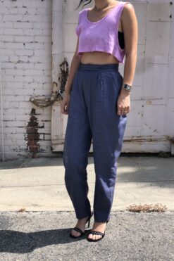 80s Mauve Leather Pants