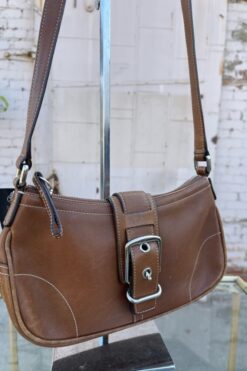 SOLD Vintage Chocolate Brown Leather Coach Bag