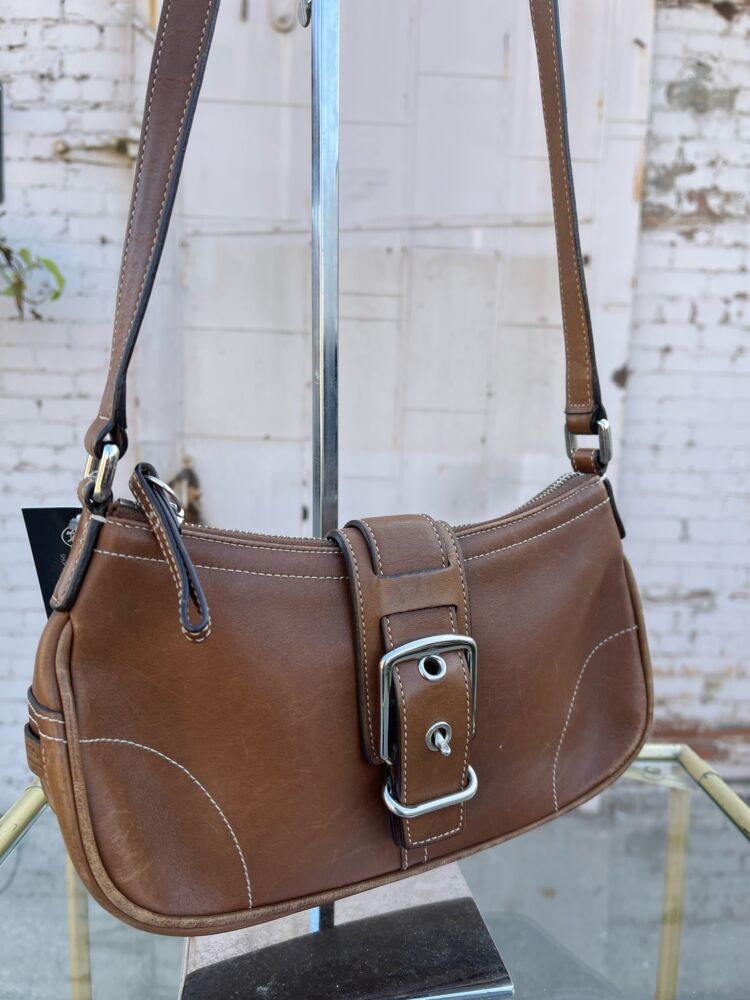 SOLD Vintage Chocolate Brown Leather Coach Bag – Hotbox Vintage