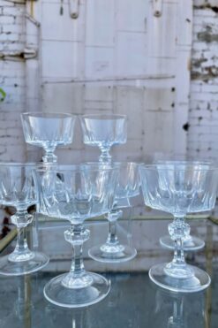Vintage Champagne Glasses - Set of 7 - *Local Pick-up Only*