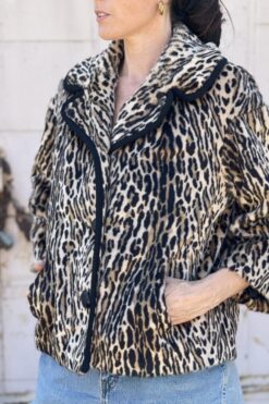 Vintage Cropped Fur Jacket by B'Wana - M/L