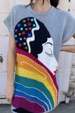 Vintage Jeweled Glamorous Lady Sweater - S/M