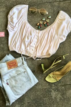 90s Off the Shoulder Top - L/XL