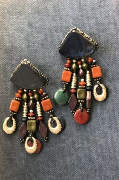 80s Beaded Fringe Earrings