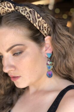 Colored Metal Earrings