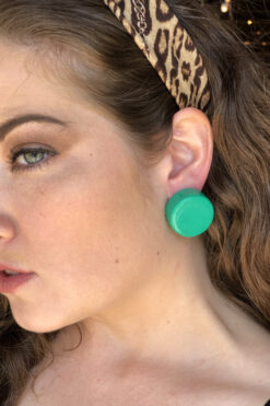 Green Clip On Earrings
