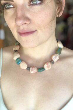 Rose Quartz & Turquoise Necklace