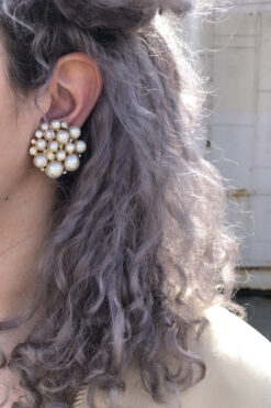 Cluster Pearl Earrings