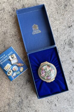 SOLD 'Halcyon Days Enamels' Grapevine Trinket/Pill Box