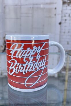 Vintage 80s Happy Birthday Mug