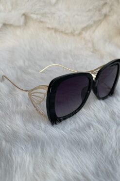 Big Frame Butterfly Sunglasses - Black