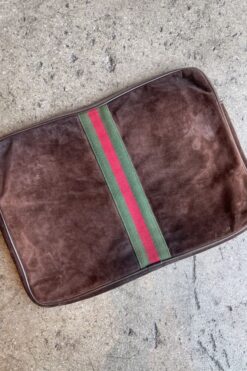 Vintage Suede Laptop/Notebook Zippered Bag