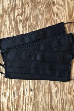 Black face masks 3 pack washable